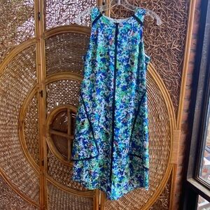 Ann Taylor Multicolor Abstract Print Dress High Low Size 6P Stunning